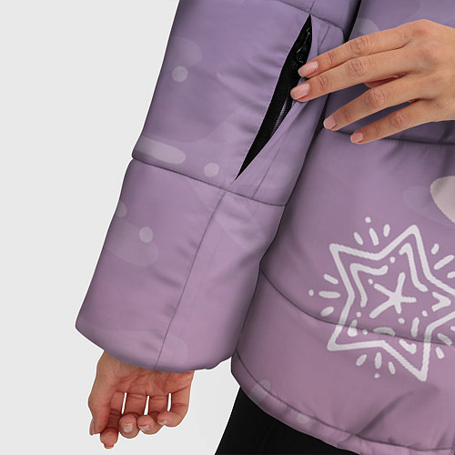 Женская зимняя куртка Happy New Year 2022 Сat 1 / 3D-Светло-серый – фото 5