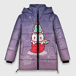 Куртка зимняя женская Happy New Year 2022 Сat 1, цвет: 3D-светло-серый