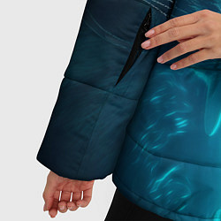 Куртка зимняя женская Неоновый водяной тигр 2022, цвет: 3D-черный — фото 2