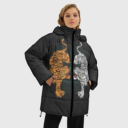 Куртка зимняя женская Два тигра, цвет: 3D-черный — фото 2