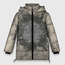 Куртка зимняя женская Серый песок - коллекция Путешествие - Хуф и Ся, цвет: 3D-черный