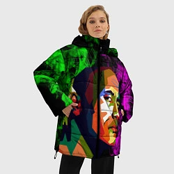 Куртка зимняя женская Дуэйн Джонсон АРТ Скала, цвет: 3D-черный — фото 2