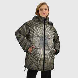 Куртка зимняя женская Коллекция Journey Вниз по спирали 599-2, цвет: 3D-светло-серый — фото 2