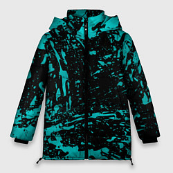 Куртка зимняя женская НЕОНОВЫЕ БРЫЗГИ КРАСОК ГРАНЖ NEON, цвет: 3D-светло-серый