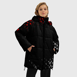 Куртка зимняя женская КРАСНО БЕЛЫЕ РУНЫ, цвет: 3D-красный — фото 2