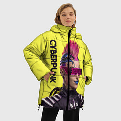 Куртка зимняя женская Cyberpunk Панк, цвет: 3D-светло-серый — фото 2