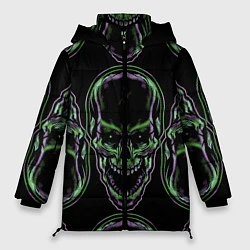 Куртка зимняя женская Skulls vanguard pattern 2077, цвет: 3D-светло-серый