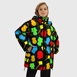 Куртка зимняя женская SOUTH PARK ЮЖНЫЙ ПАРК НОВОГОДНИЙ УЗОР, цвет: 3D-черный — фото 2