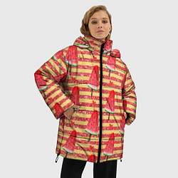 Куртка зимняя женская Фруктовое мороженое, цвет: 3D-красный — фото 2