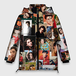 Куртка зимняя женская Тимоти цветной коллаж, цвет: 3D-черный