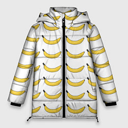 Куртка зимняя женская Крупный Банановый рай, цвет: 3D-красный