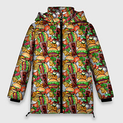 Куртка зимняя женская Быстрое Питание и Напитки, цвет: 3D-светло-серый