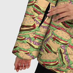 Куртка зимняя женская Гамбургеры Hamburgers, цвет: 3D-красный — фото 2