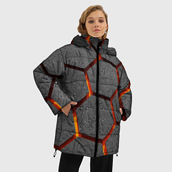 Куртка зимняя женская Раскаленный асфальт, цвет: 3D-светло-серый — фото 2