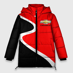 Куртка зимняя женская Chevrolet Логотип, цвет: 3D-светло-серый