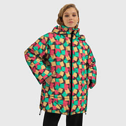 Куртка зимняя женская Презервативы, цвет: 3D-черный — фото 2