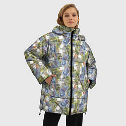 Куртка зимняя женская Банкноты 50 и 100 Франков, цвет: 3D-светло-серый — фото 2