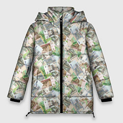 Куртка зимняя женская Деньги РФ Рубли, цвет: 3D-светло-серый