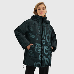 Куртка зимняя женская Хаотичные мысли гения, цвет: 3D-черный — фото 2