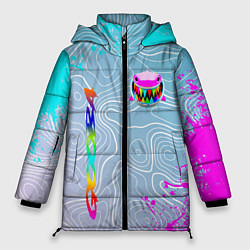 Куртка зимняя женская 6IX9INE Gooba Брызги, цвет: 3D-черный