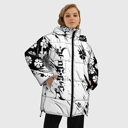 Куртка зимняя женская Чёрный клевер black clover,, цвет: 3D-светло-серый — фото 2