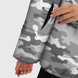 Куртка зимняя женская Серый Военный Камуфляж, цвет: 3D-светло-серый — фото 2