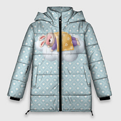 Куртка зимняя женская Спящий кролик, цвет: 3D-черный