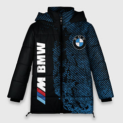 Куртка зимняя женская BMW M Series Синий Гранж, цвет: 3D-черный