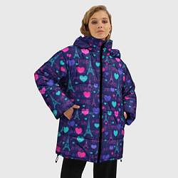 Куртка зимняя женская Город Любви Париж, цвет: 3D-светло-серый — фото 2