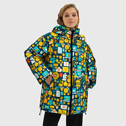 Куртка зимняя женская Трейдер Криптовалют, цвет: 3D-красный — фото 2