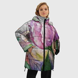 Куртка зимняя женская Весенняя нежность, цвет: 3D-черный — фото 2