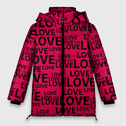 Куртка зимняя женская LОVE ЛЮБОВЬ, цвет: 3D-красный