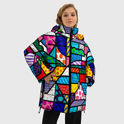 Куртка зимняя женская Ромеро Бритто красочный узор, цвет: 3D-светло-серый — фото 2