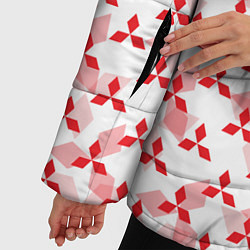 Куртка зимняя женская Mitsubishi Mini logo Half pattern, цвет: 3D-черный — фото 2