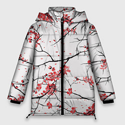 Куртка зимняя женская Осенние деревья, цвет: 3D-светло-серый