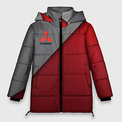 Куртка зимняя женская Mitsubishi Texture, цвет: 3D-красный