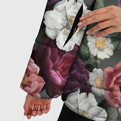 Куртка зимняя женская Bouquet of flowers pattern, цвет: 3D-светло-серый — фото 2