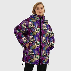 Куртка зимняя женская Психоделический Мир, цвет: 3D-светло-серый — фото 2