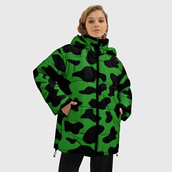 Куртка зимняя женская Армейский камуфляж, цвет: 3D-черный — фото 2