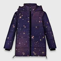 Куртка зимняя женская Звездное ночное небо Галактика Космос, цвет: 3D-светло-серый