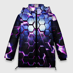 Куртка зимняя женская Соты - 3d, цвет: 3D-черный