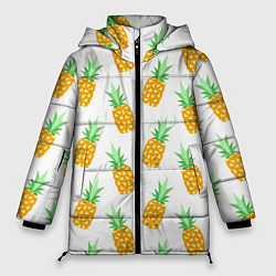 Куртка зимняя женская Поле ананасов, цвет: 3D-светло-серый