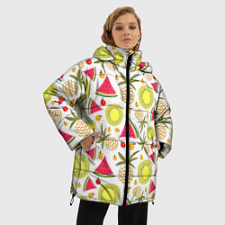 Куртка зимняя женская Летние вкусности, цвет: 3D-черный — фото 2