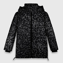 Куртка зимняя женская Пиксельный паттерн Минимализм, цвет: 3D-светло-серый