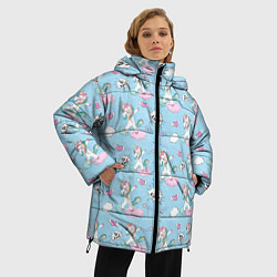 Куртка зимняя женская Dab Единороги, цвет: 3D-красный — фото 2