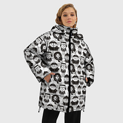 Куртка зимняя женская Южный парк - персонажи South Park, цвет: 3D-черный — фото 2
