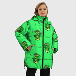 Куртка зимняя женская АБСТРАКТНЫЙ МИНИМАЛИЗМ, цвет: 3D-светло-серый — фото 2
