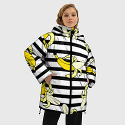 Куртка зимняя женская Banana pattern Summer, цвет: 3D-красный — фото 2
