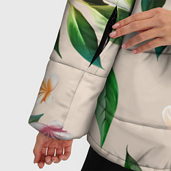 Куртка зимняя женская Цветы Летние, цвет: 3D-светло-серый — фото 2