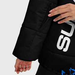 Куртка зимняя женская СУБАРУ Racing Следы, цвет: 3D-черный — фото 2